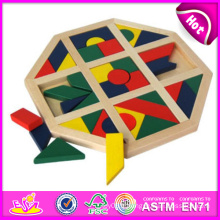 2014 nouveaux jouets en bois de puzzle de bébé, jouets de casse-tête de bébé de bloc en bois de haute qualité, jouets en bois de puzzle de bloc de bois de vente chaude W13A050